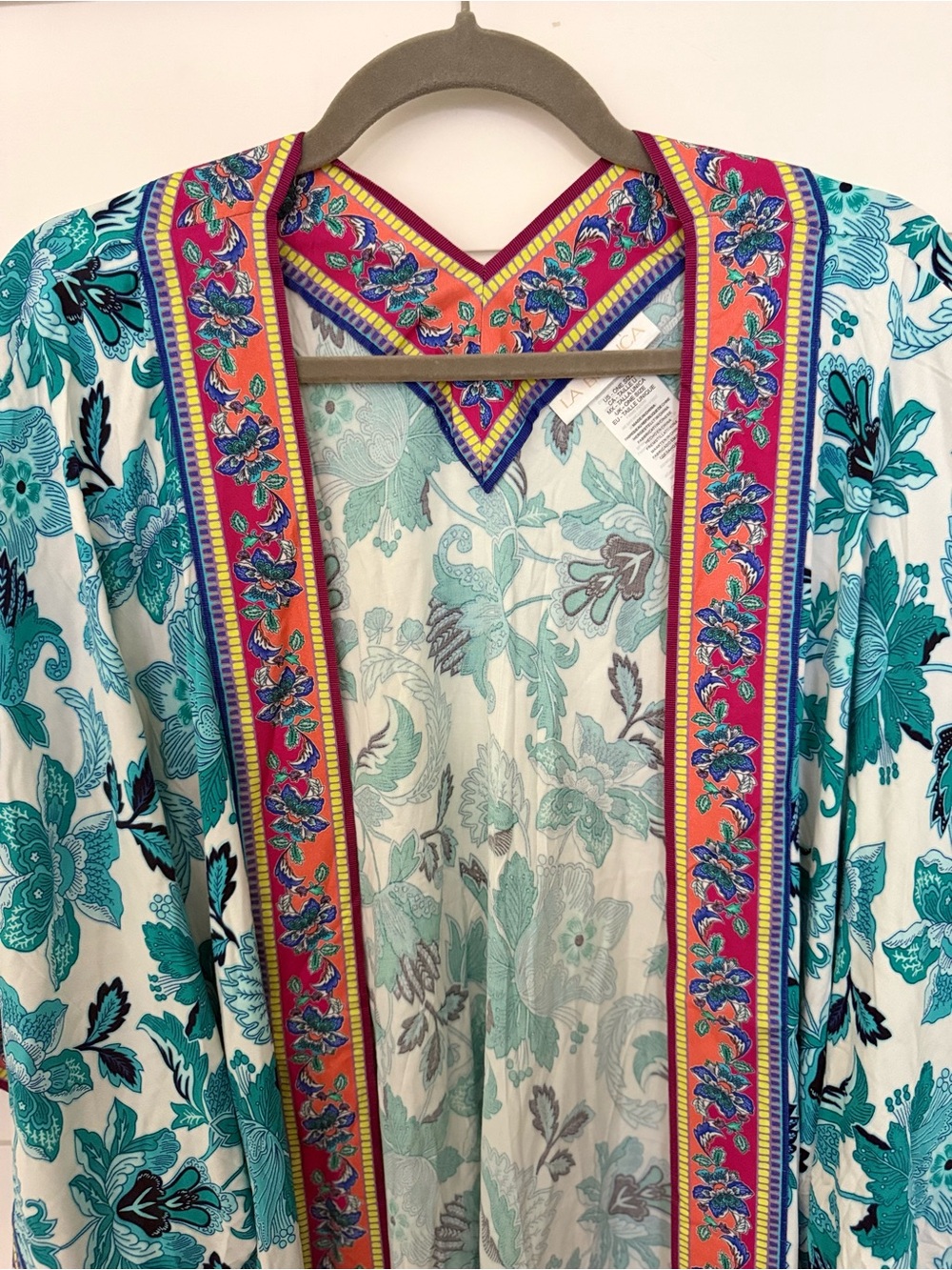 La Blanca Santorini Kimono Cover-up NWT Coastal Boho - Picture 2 of 8